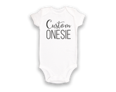 Custom White Short Sleeve Onesie
